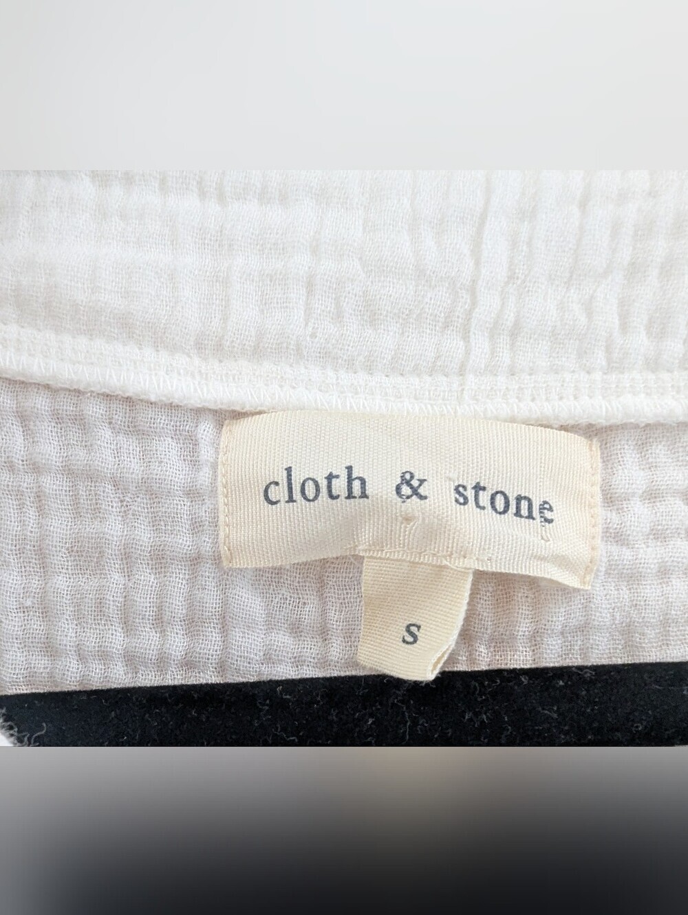 2/$40 Cloth & Stone White 100% Cotton Gauze Lace-Up Top - Picture 8 of 9